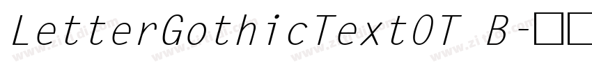 LetterGothicTextOT B字体转换